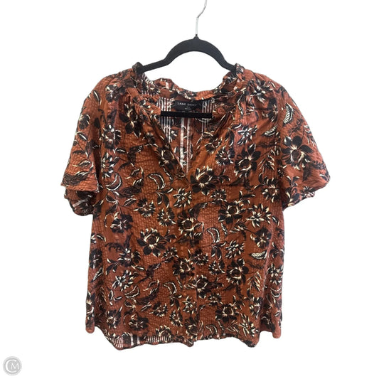 Top Short Sleeve By Lane Bryant In Brown, Size: Xl