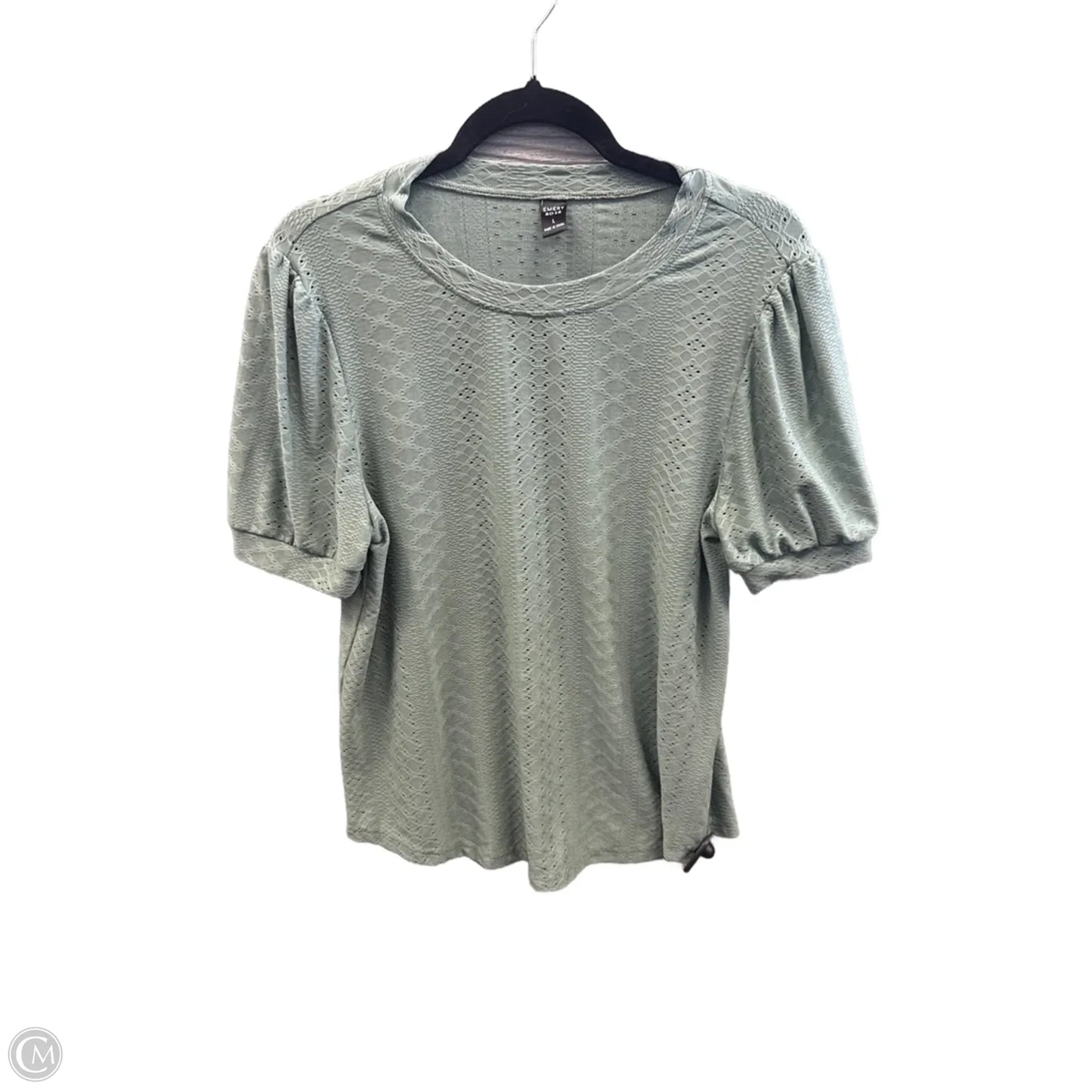 Top Short Sleeve By Emery Rose In Green, Size: L