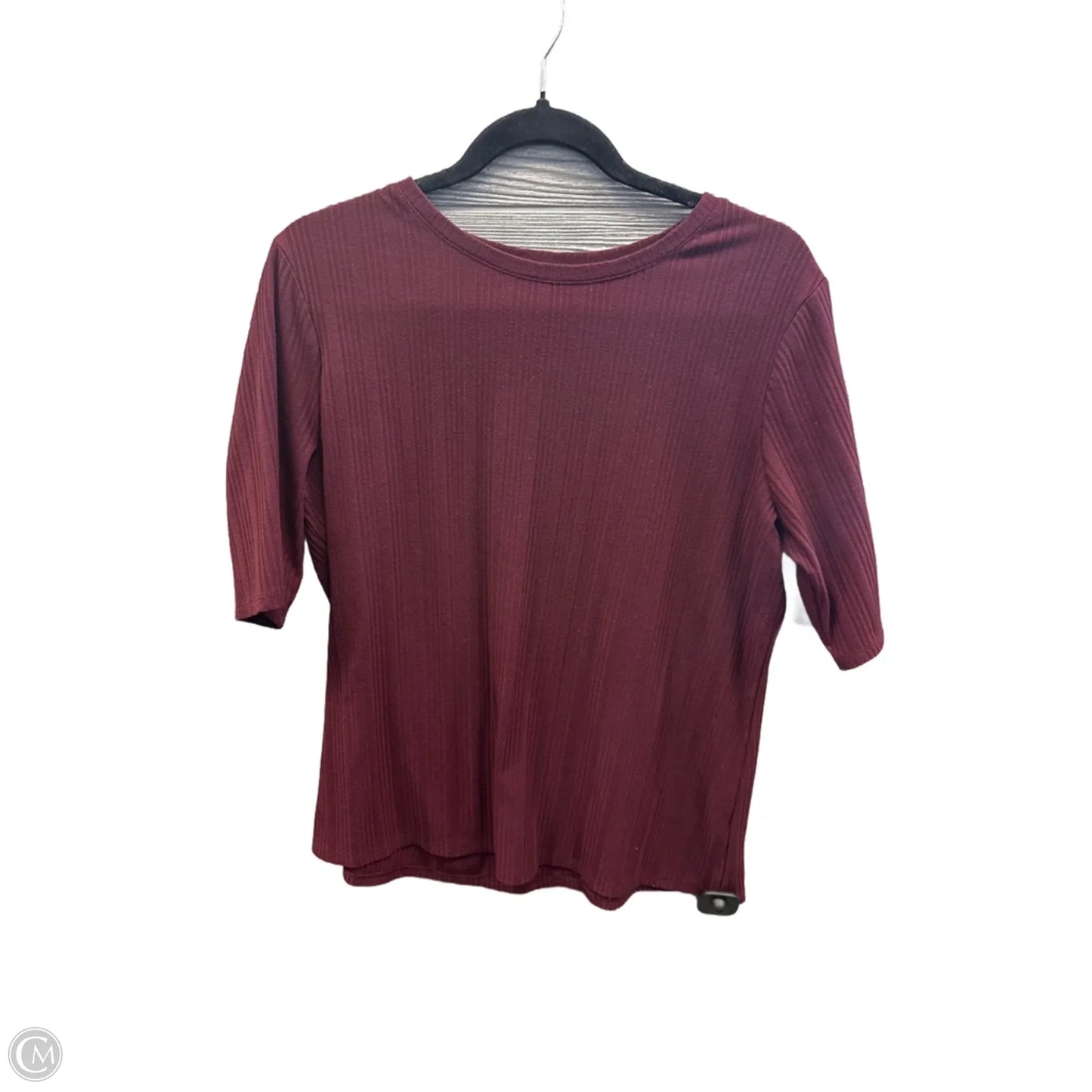 Top Short Sleeve By Nine West In Red, Size: L