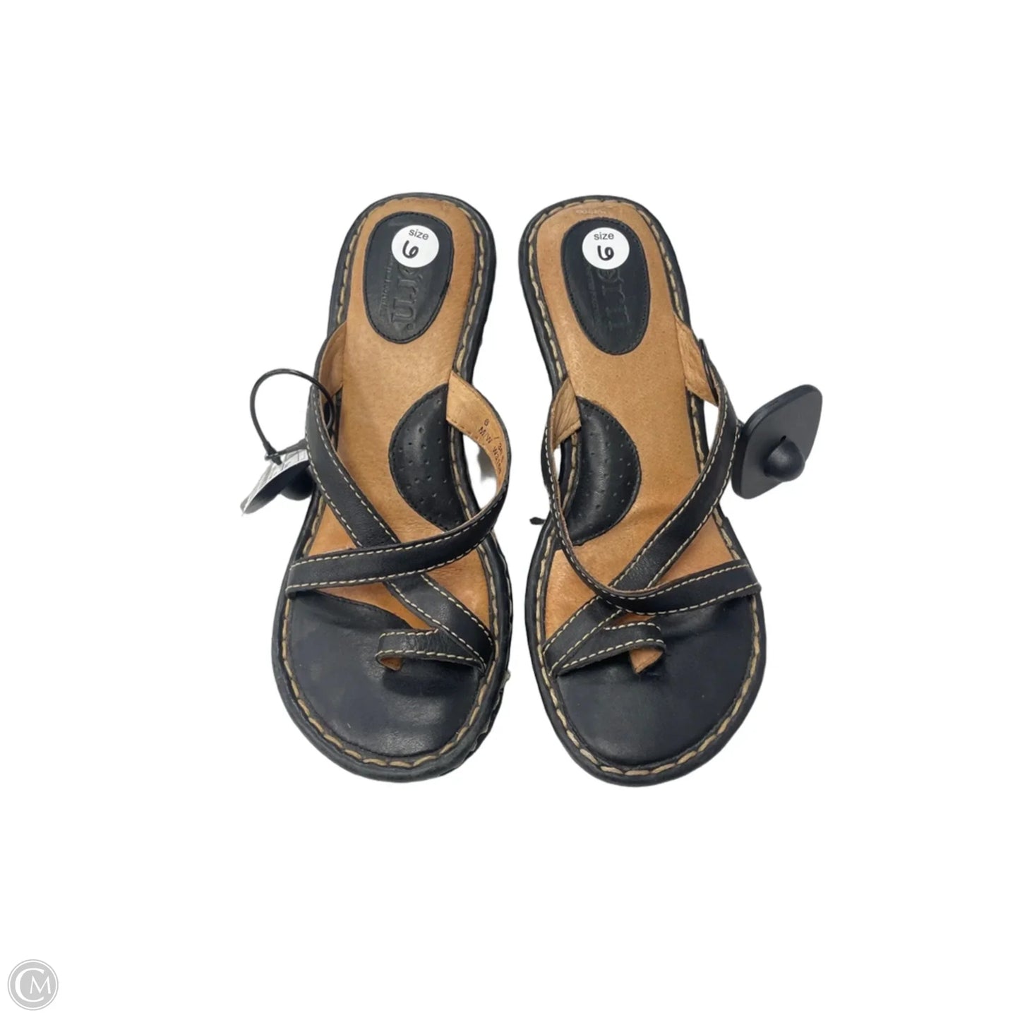 Sandals Heels Wedge By Born In Black, Size: 6