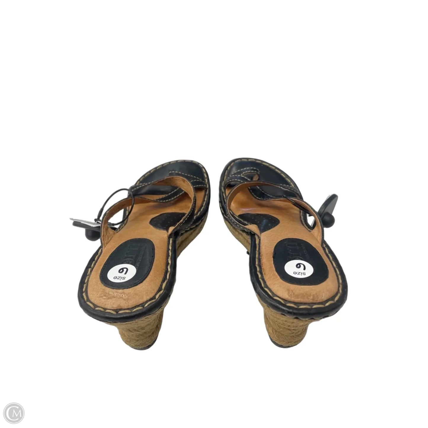Sandals Heels Wedge By Born In Black, Size: 6