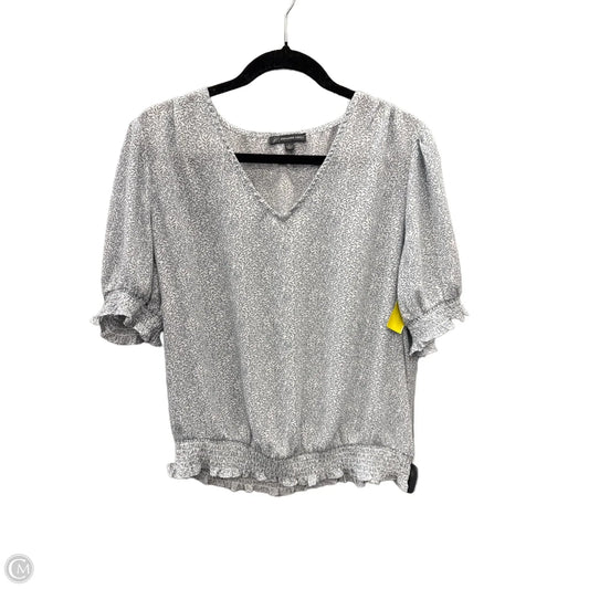 Top Short Sleeve By Adrianna Papell In Blue, Size: L