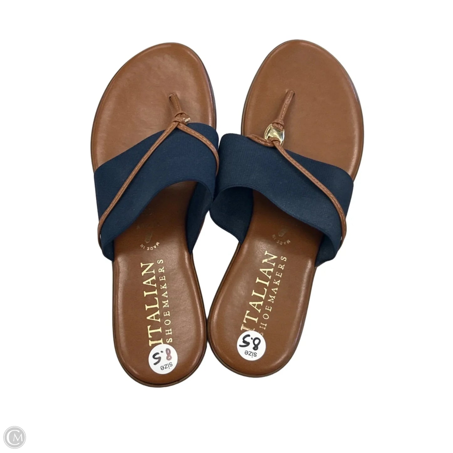 Sandals Flats By Italian Shoemakers In Brown, Size: 8.5