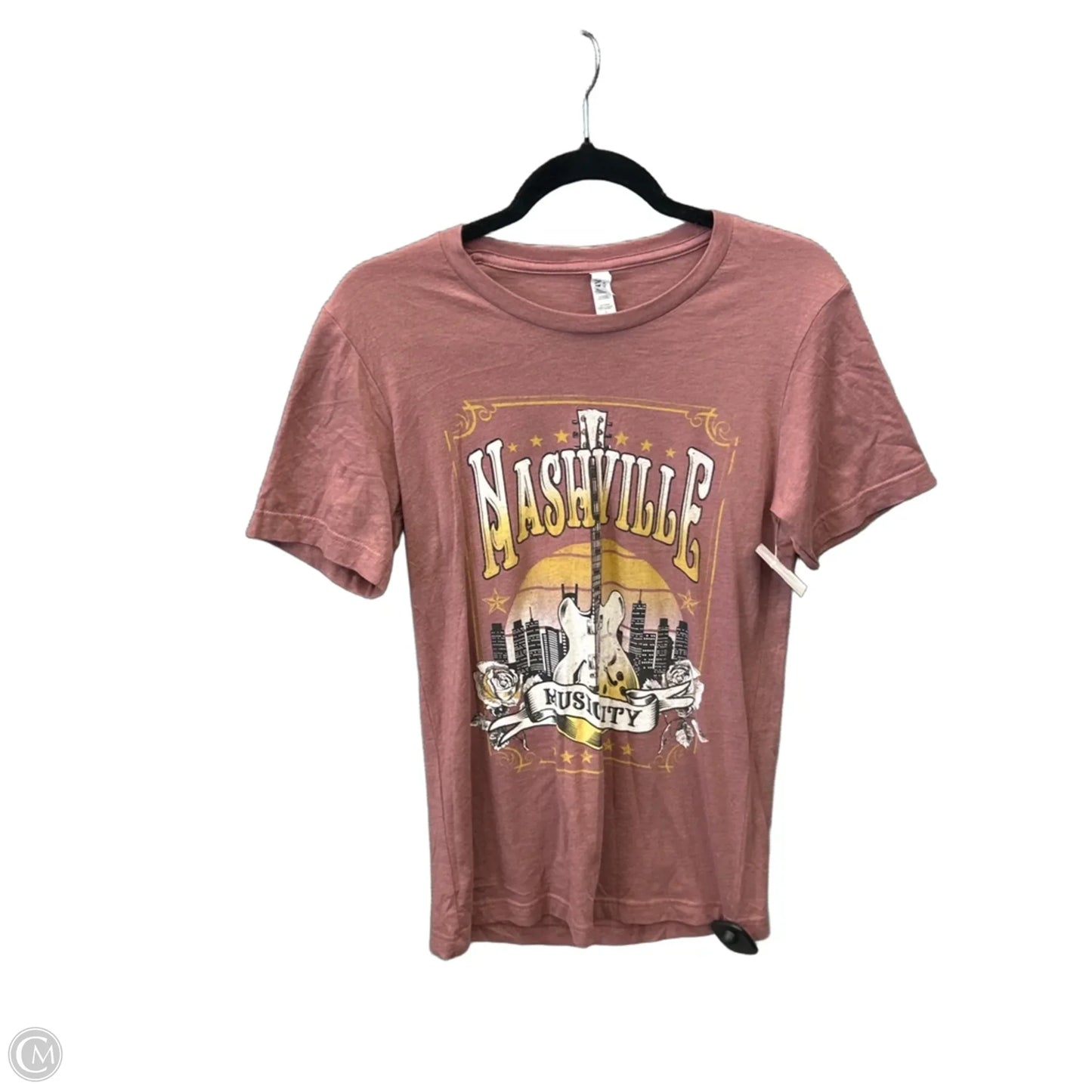 Top Short Sleeve By Canvas In Brown, Size: S