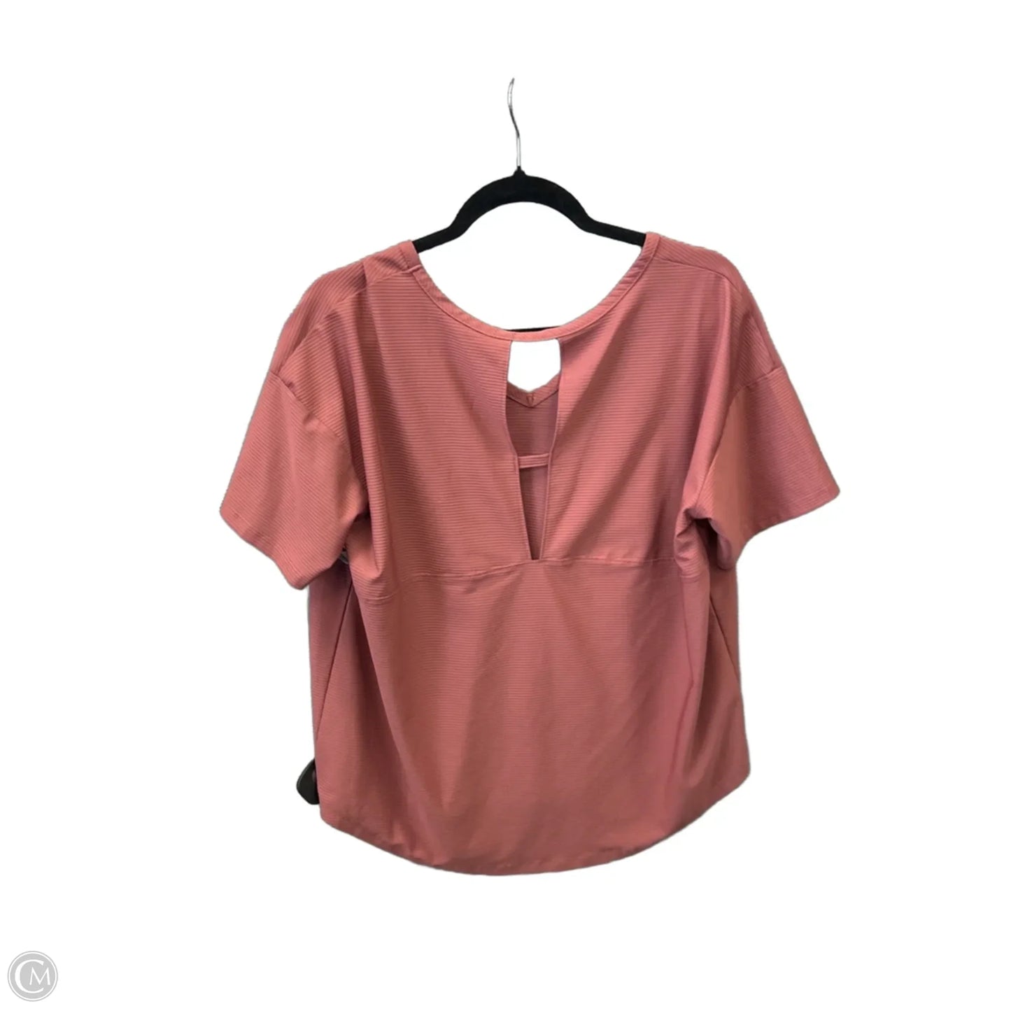 Athletic Top Short Sleeve By Mta Sport In Pink, Size: L