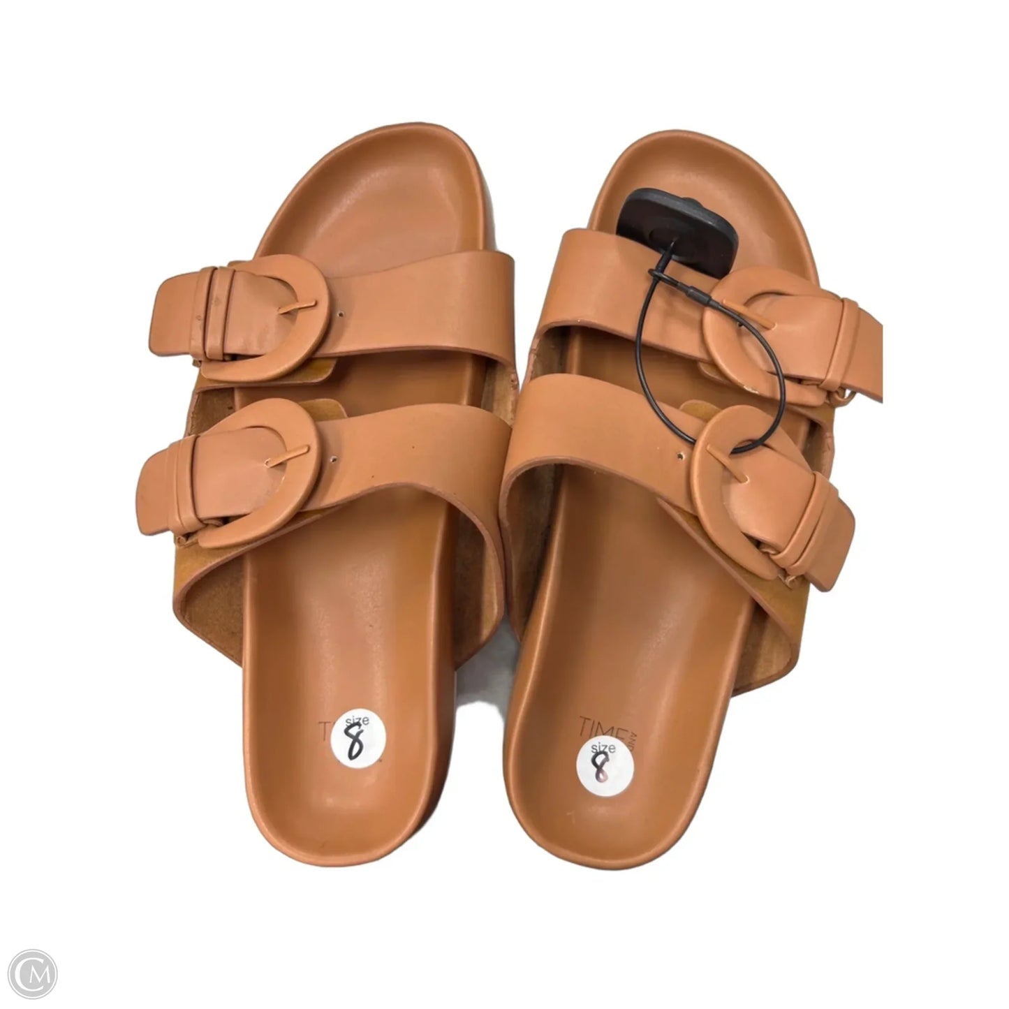 Sandals Flats By Time And Tru In Brown, Size: 8