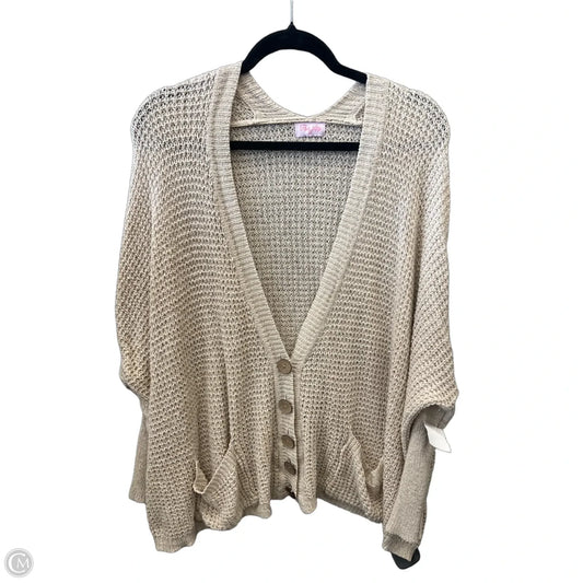 Cardigan By Pink Lily In Beige, Size: M