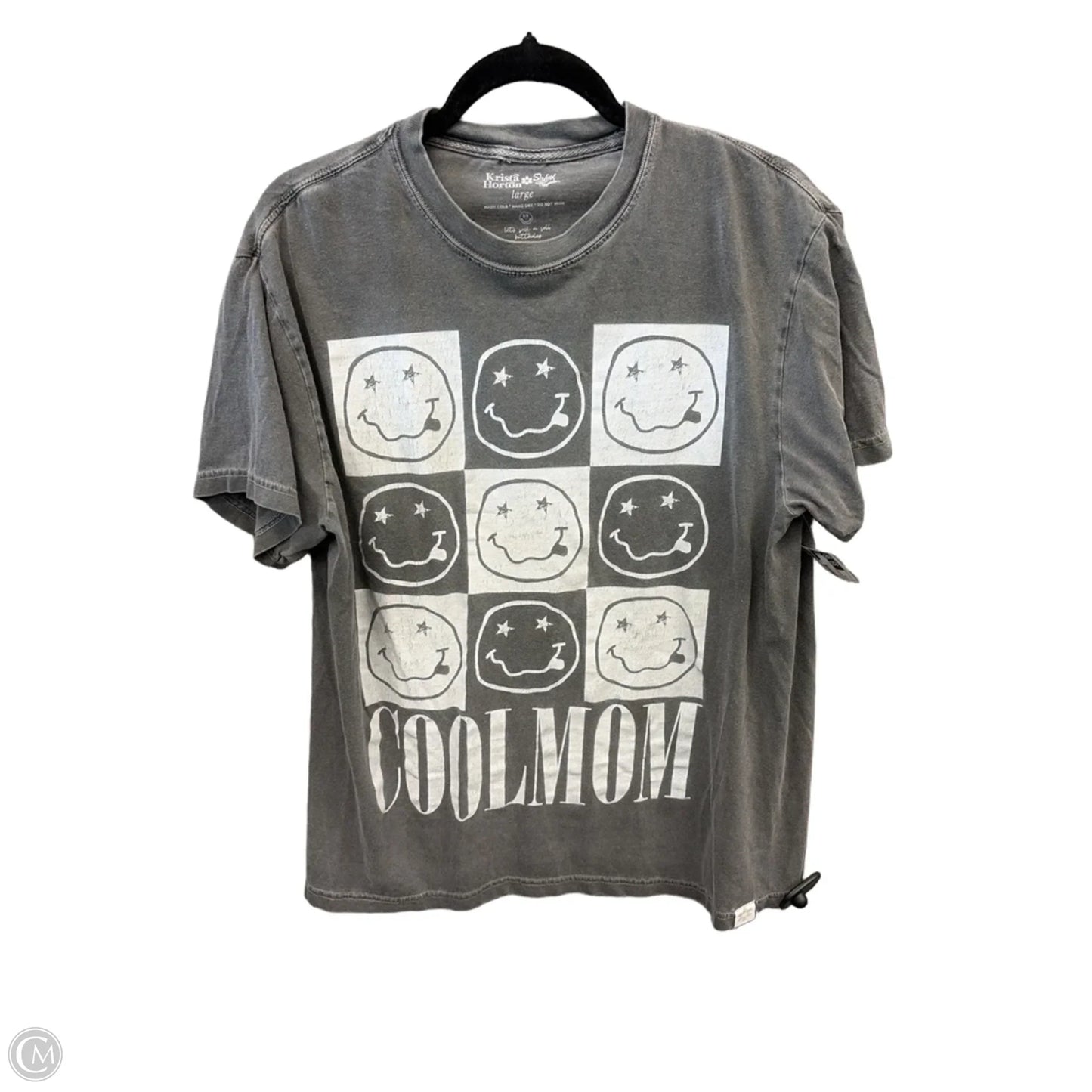 Top Short Sleeve By Clothes Mentor In Grey, Size: L