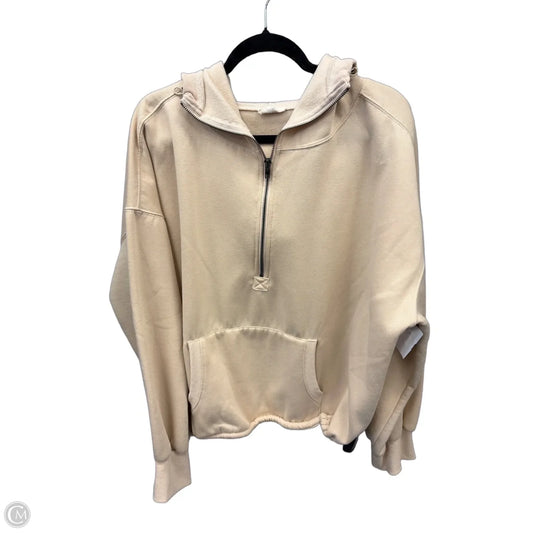 Sweatshirt Hoodie By Bibi In Tan, Size: M