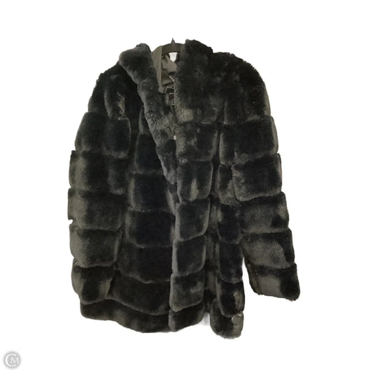 Coat Faux Fur & Sherpa By Bcbgmaxazria In Black, Size: L