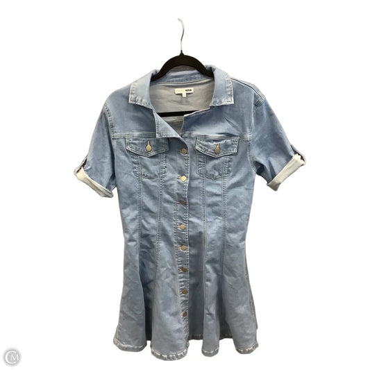 Dress Casual Midi By Fashion Nova In Blue Denim, Size: L