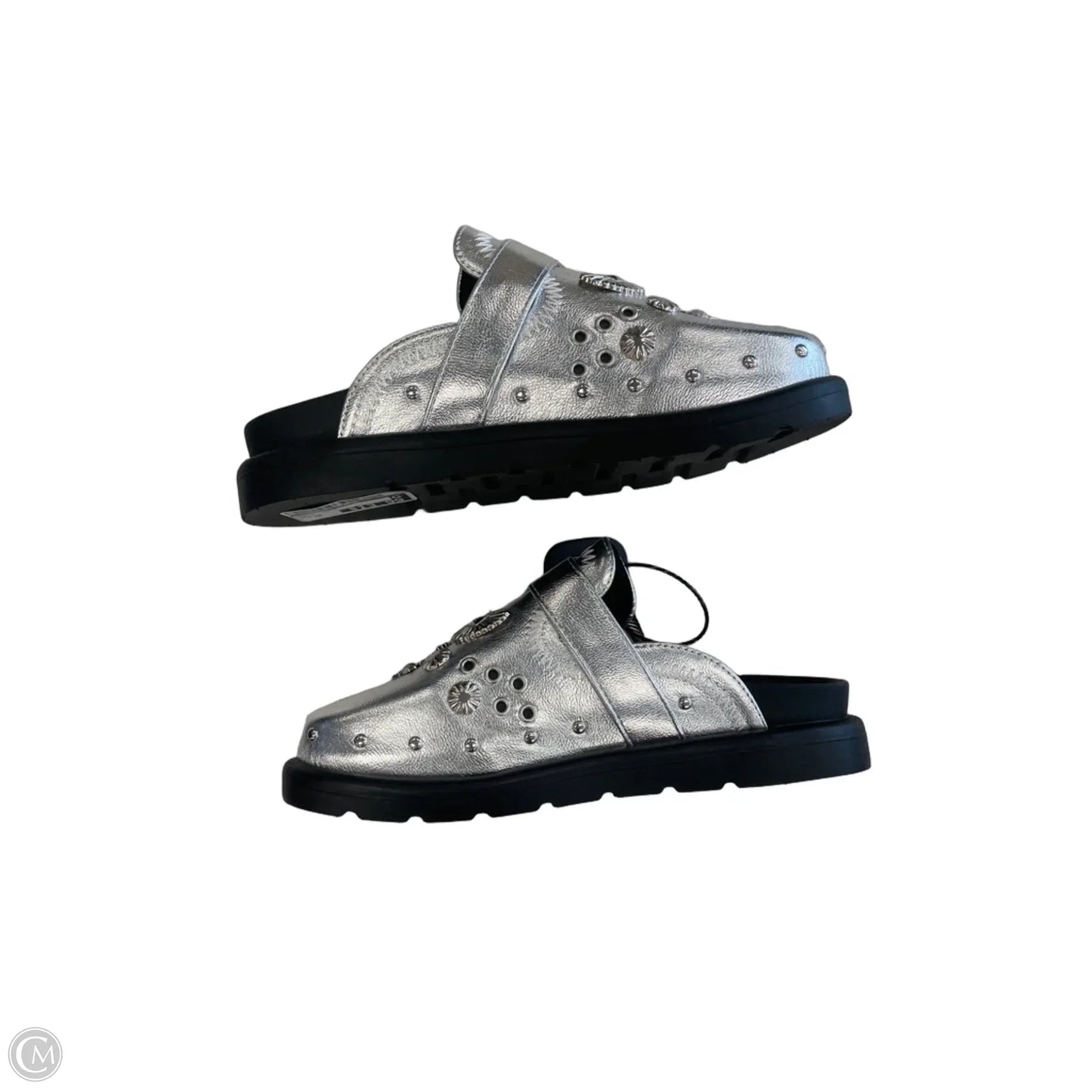 Shoes Flats By Clothes Mentor In Silver, Size: 10