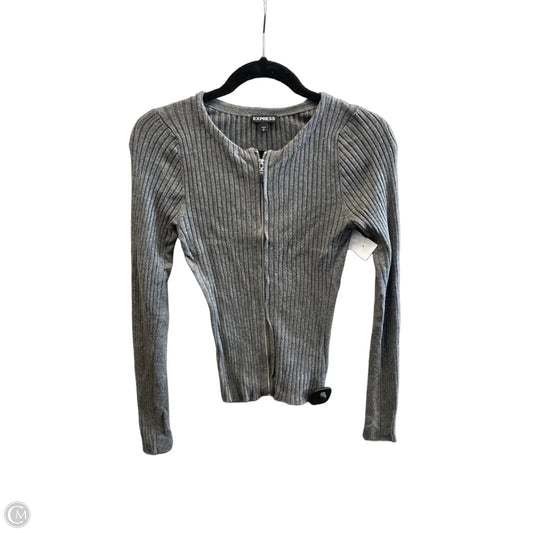 Top Long Sleeve By Express In Grey, Size: Sp