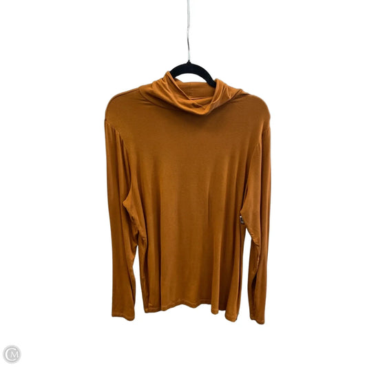 Top Long Sleeve By Apt 9 In Brown, Size: Xl