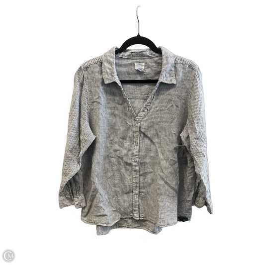 Top Long Sleeve By Sigrid Olsen In Striped Pattern, Size: 1x
