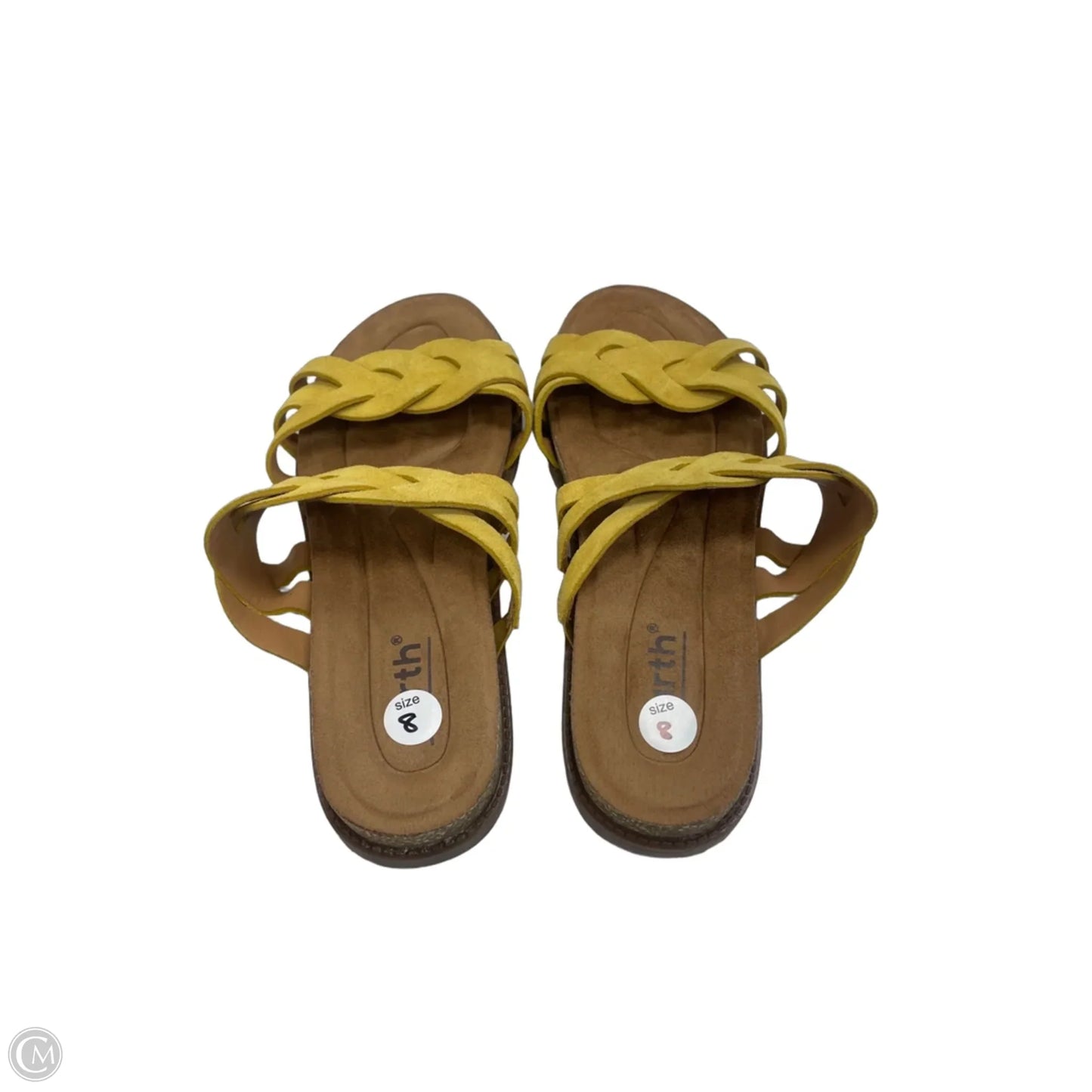 Sandals Flats By Earth In Yellow, Size: 8
