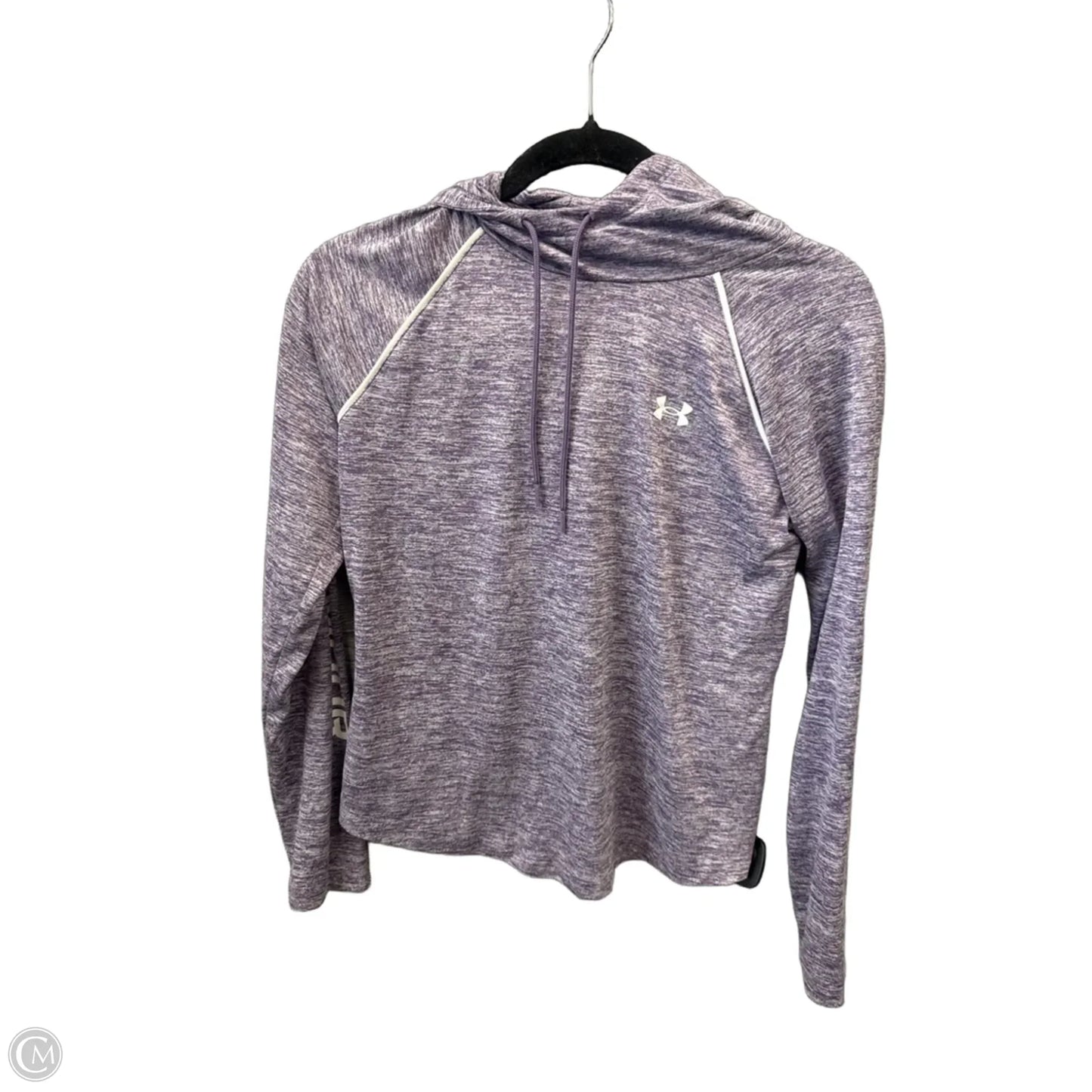 Athletic Top Long Sleeve Hoodie By Under Armour In Purple, Size: S