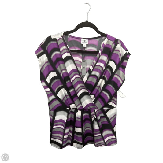 Blouse Short Sleeve By Worthington In Purple, Size: Xl