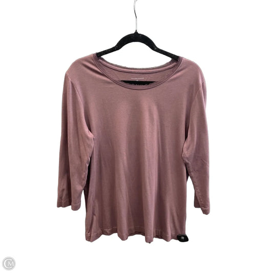 Top Long Sleeve Basic By Christopher And Banks In Purple, Size: Xl