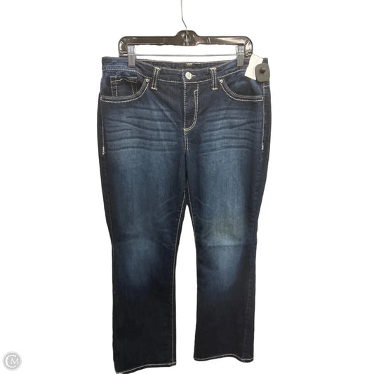 Jeans Flared By Nine West In Blue Denim, Size: 16
