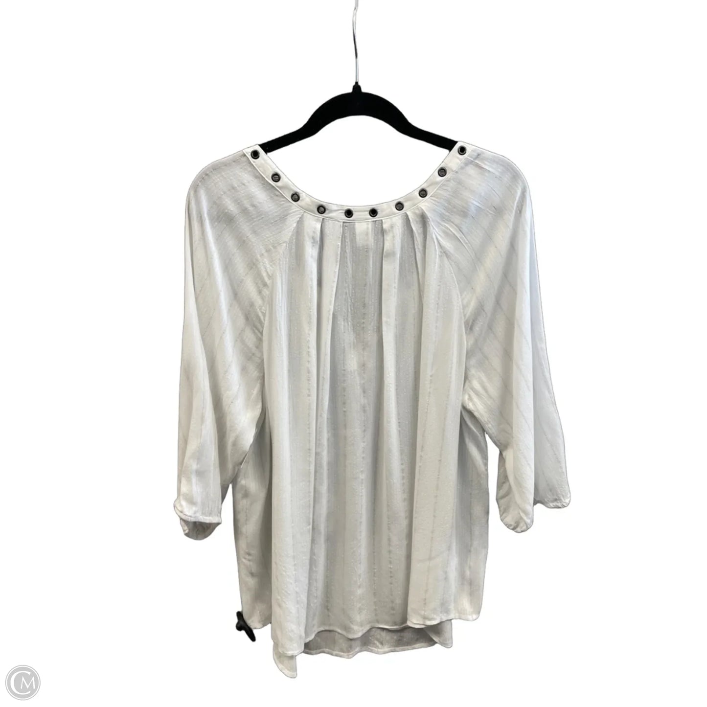 Tunic Long Sleeve By Torrid In White, Size: L