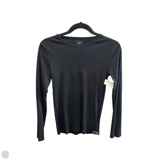 Top Long Sleeve Basic By Gap In Black, Size: M