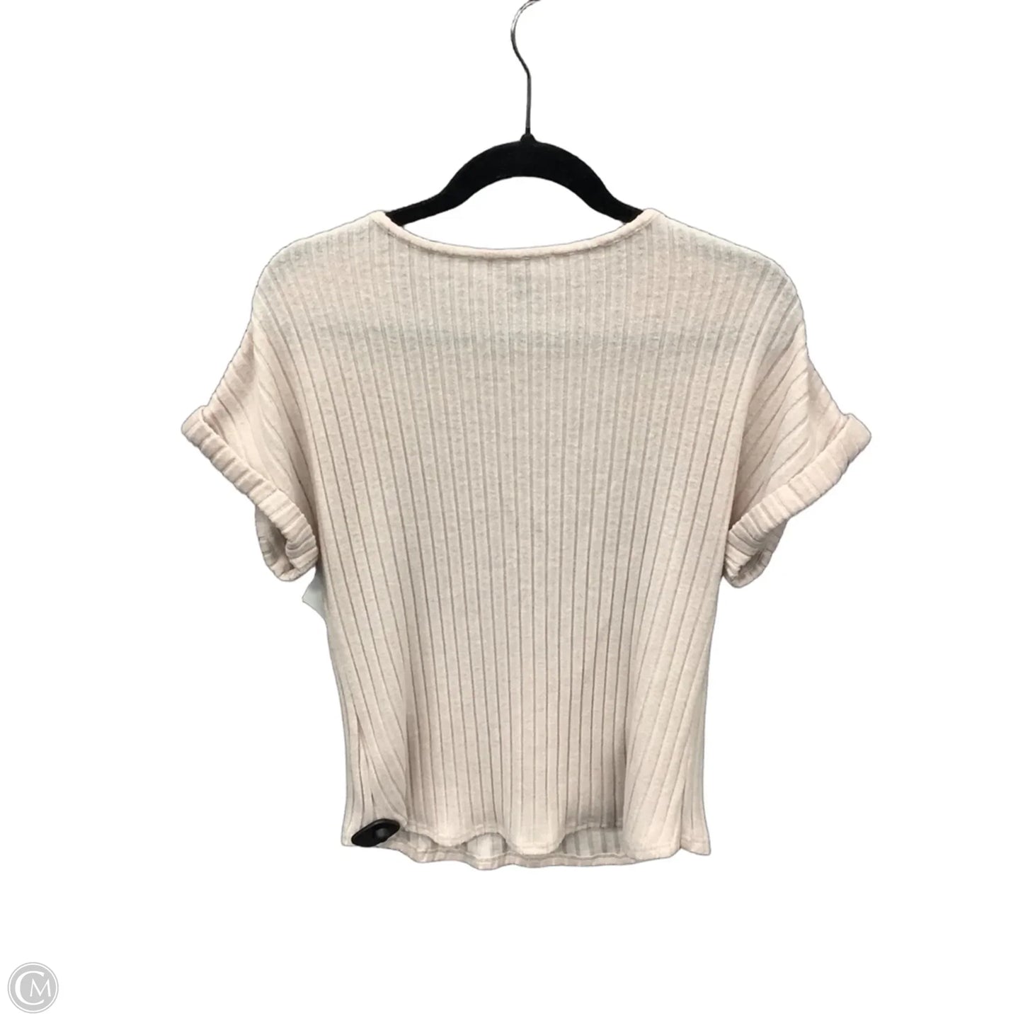 Top Short Sleeve By Automet In Tan, Size: M