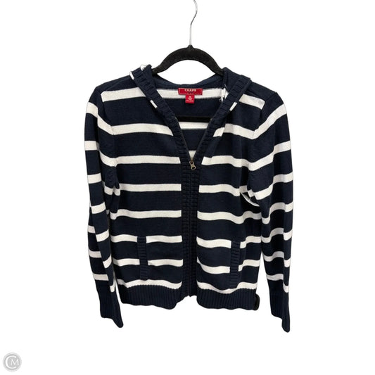 Sweatshirt Hoodie By Chaps In Striped Pattern, Size: M