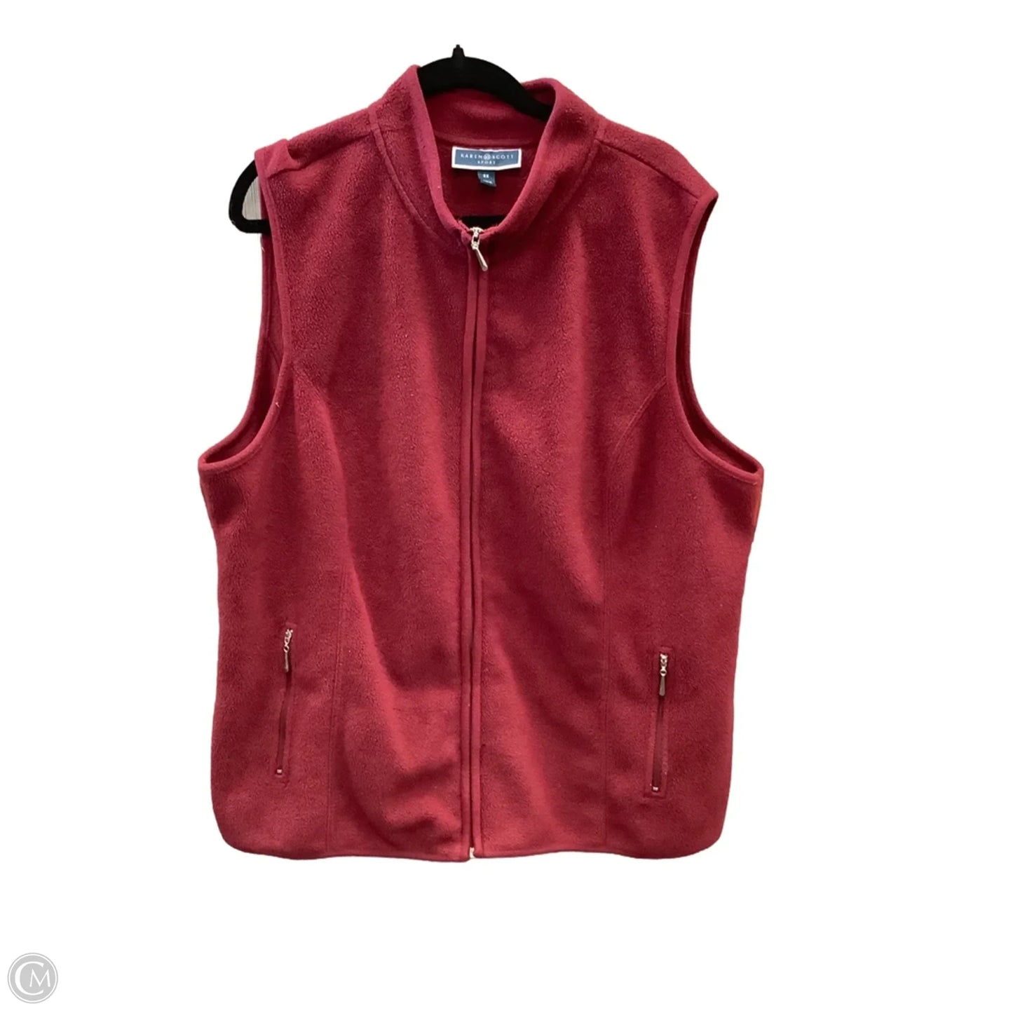 Vest Fleece By Karen Scott In Red, Size: 2x