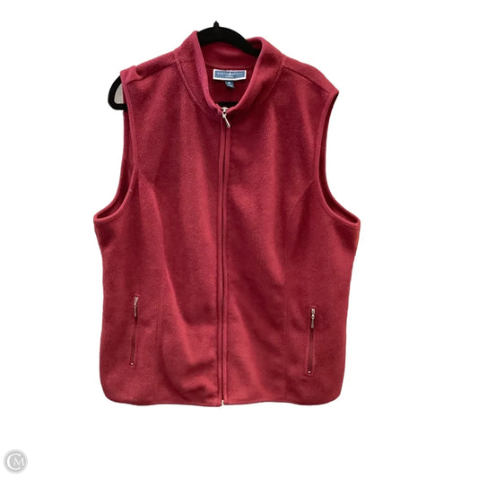 Vest Fleece By Karen Scott In Red, Size: 2x