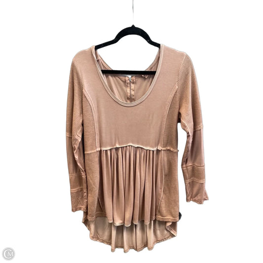 Tunic Long Sleeve By Pol In Pink, Size: M