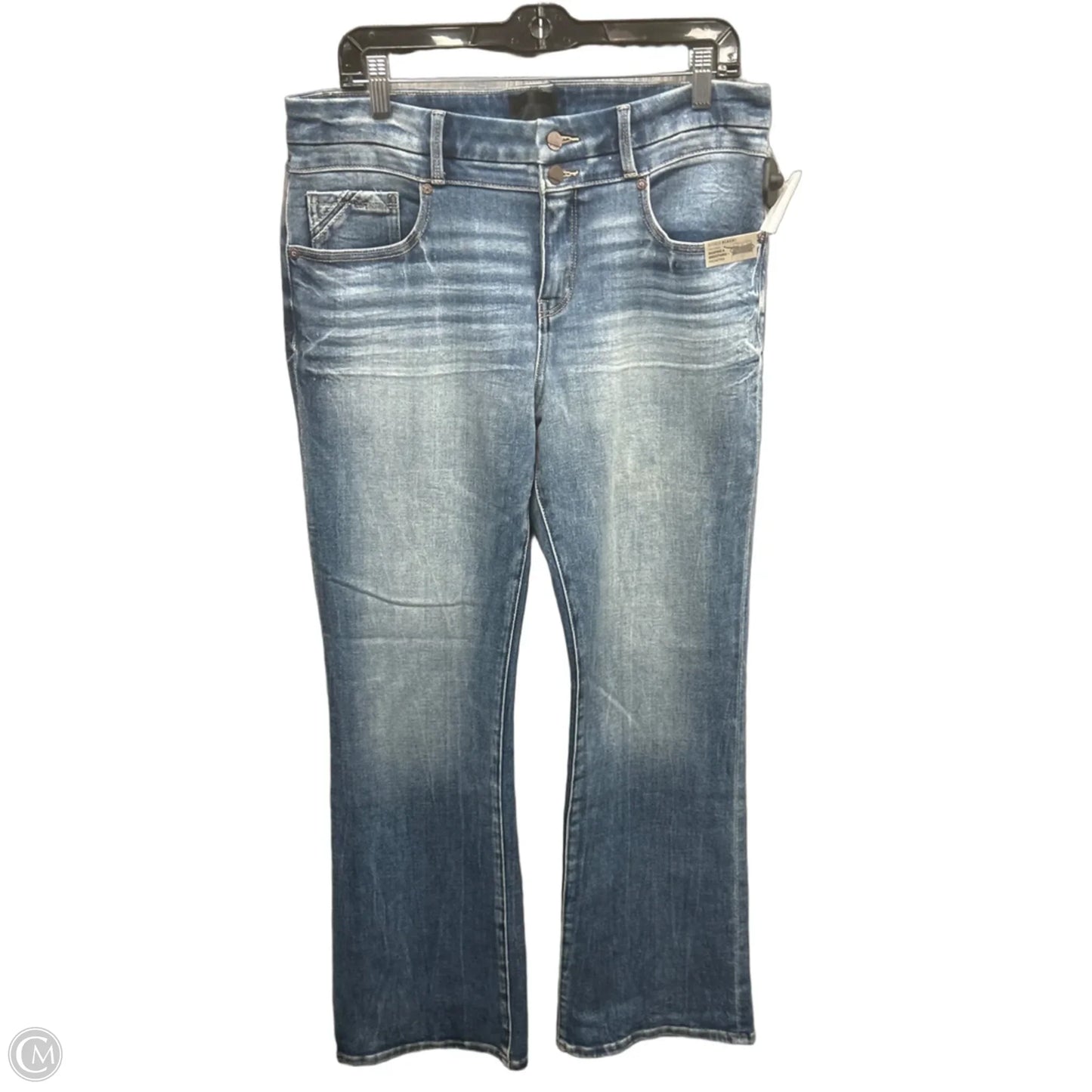 Jeans Boot Cut By Buckle Black In Blue Denim, Size: 12