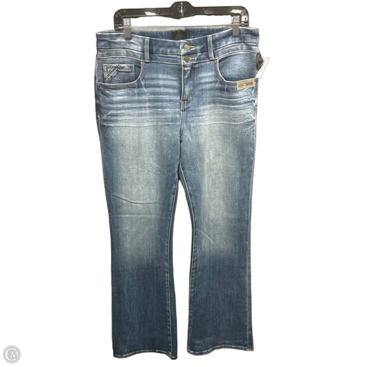 Jeans Boot Cut By Buckle Black In Blue Denim, Size: 12