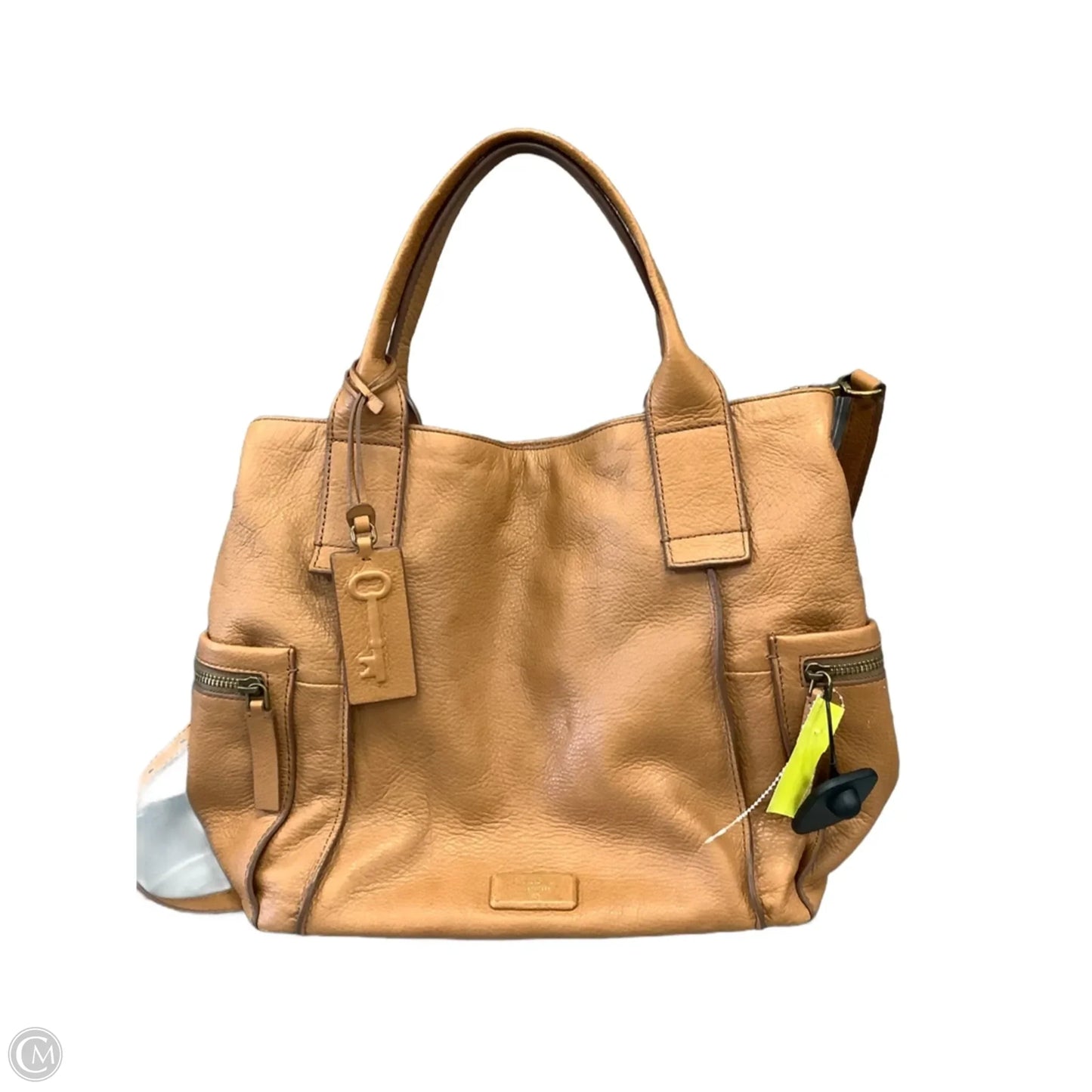 Handbag Leather By Fossil, Size: Large