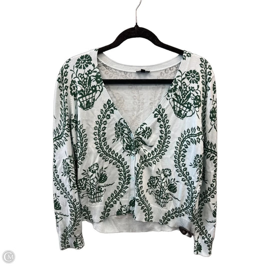 Cardigan By Talbots In Blue & Green, Size: L