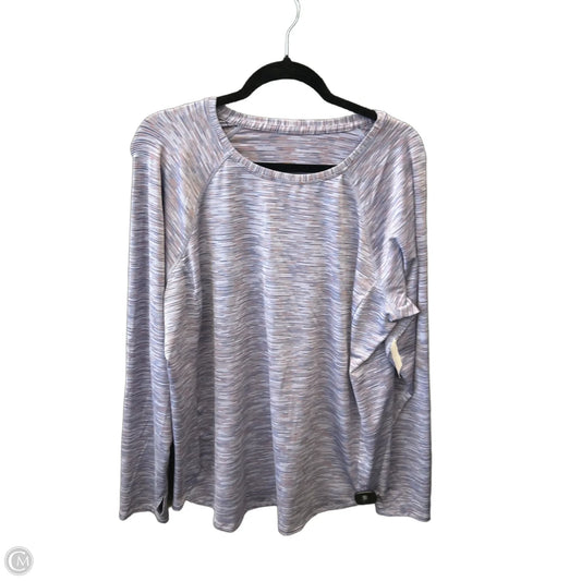 Athletic Top Long Sleeve Crewneck By Tek Gear In Purple, Size: 1x