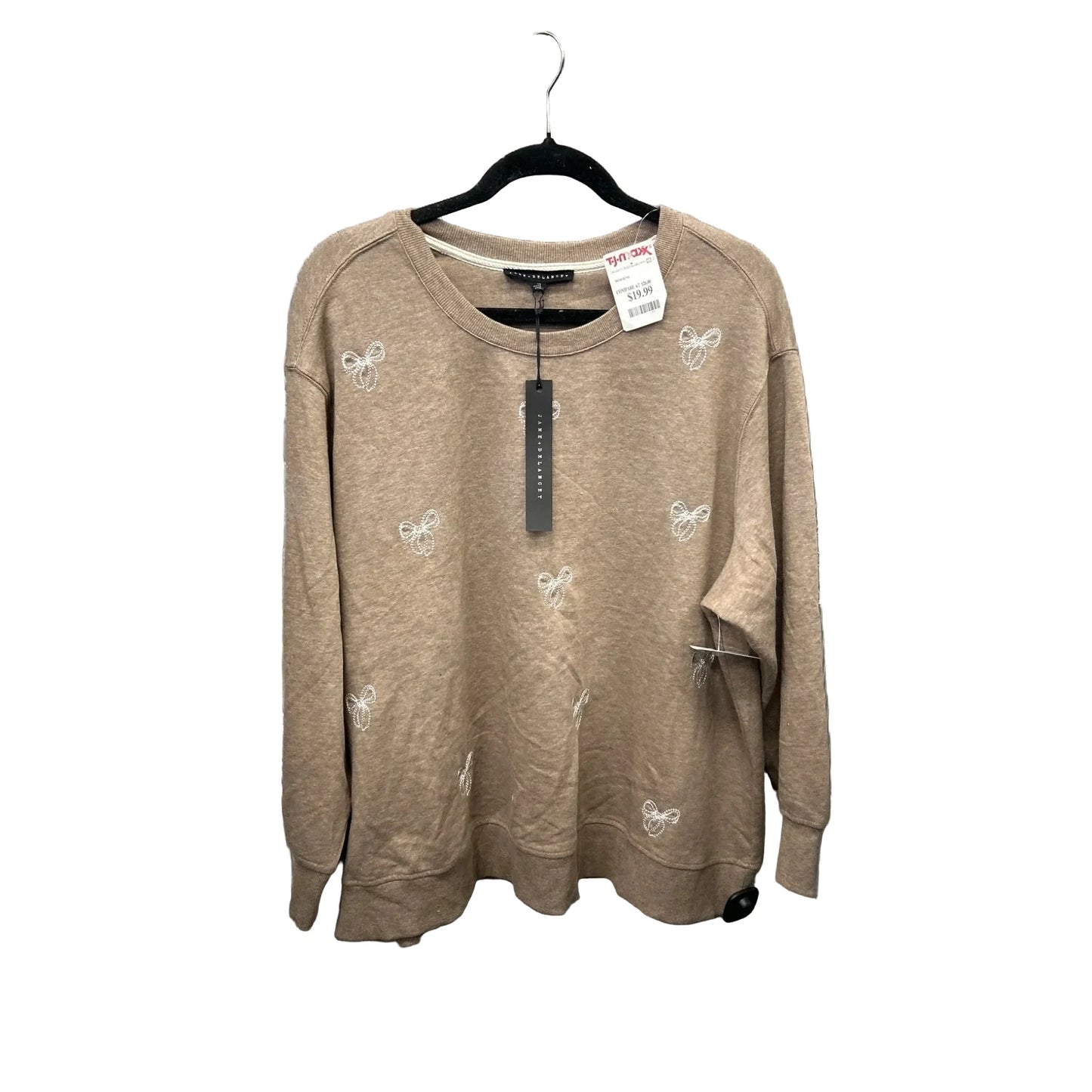 Sweatshirt Crewneck By Jane And Delancey In Brown, Size: 1x