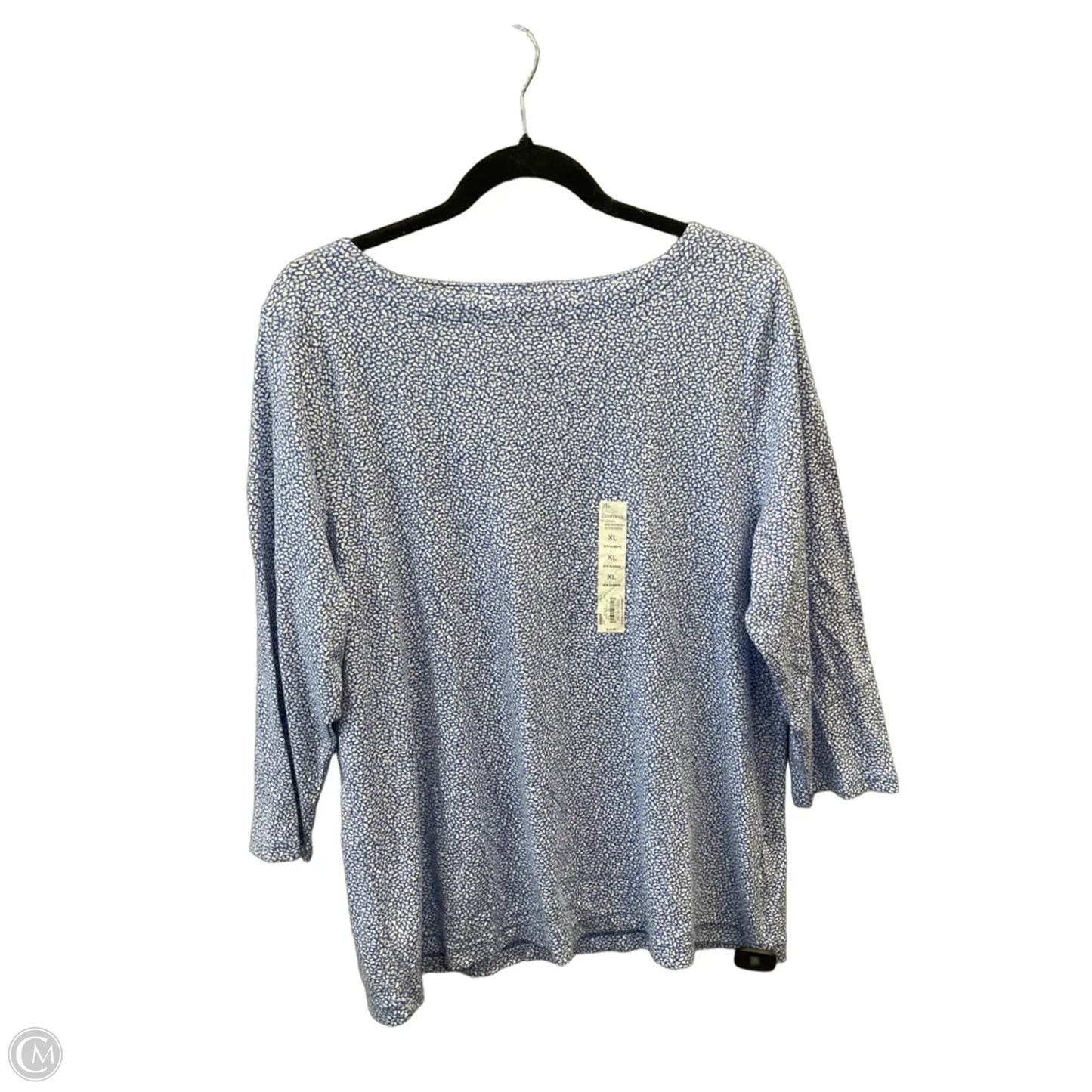 Top 3/4 Sleeve By Croft And Barrow In Blue, Size: Xl
