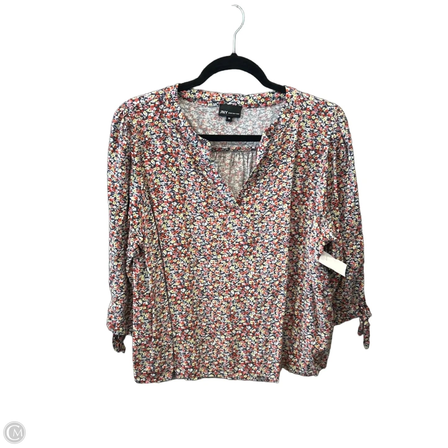 Top 3/4 Sleeve By Jones New York In Floral Print, Size: 1x
