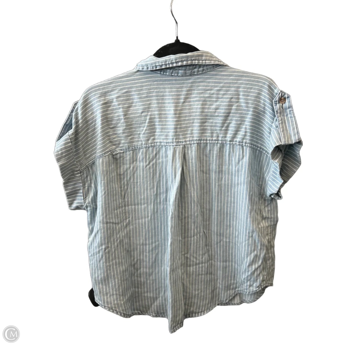 Top Short Sleeve By Blu Pepper In Blue, Size: L