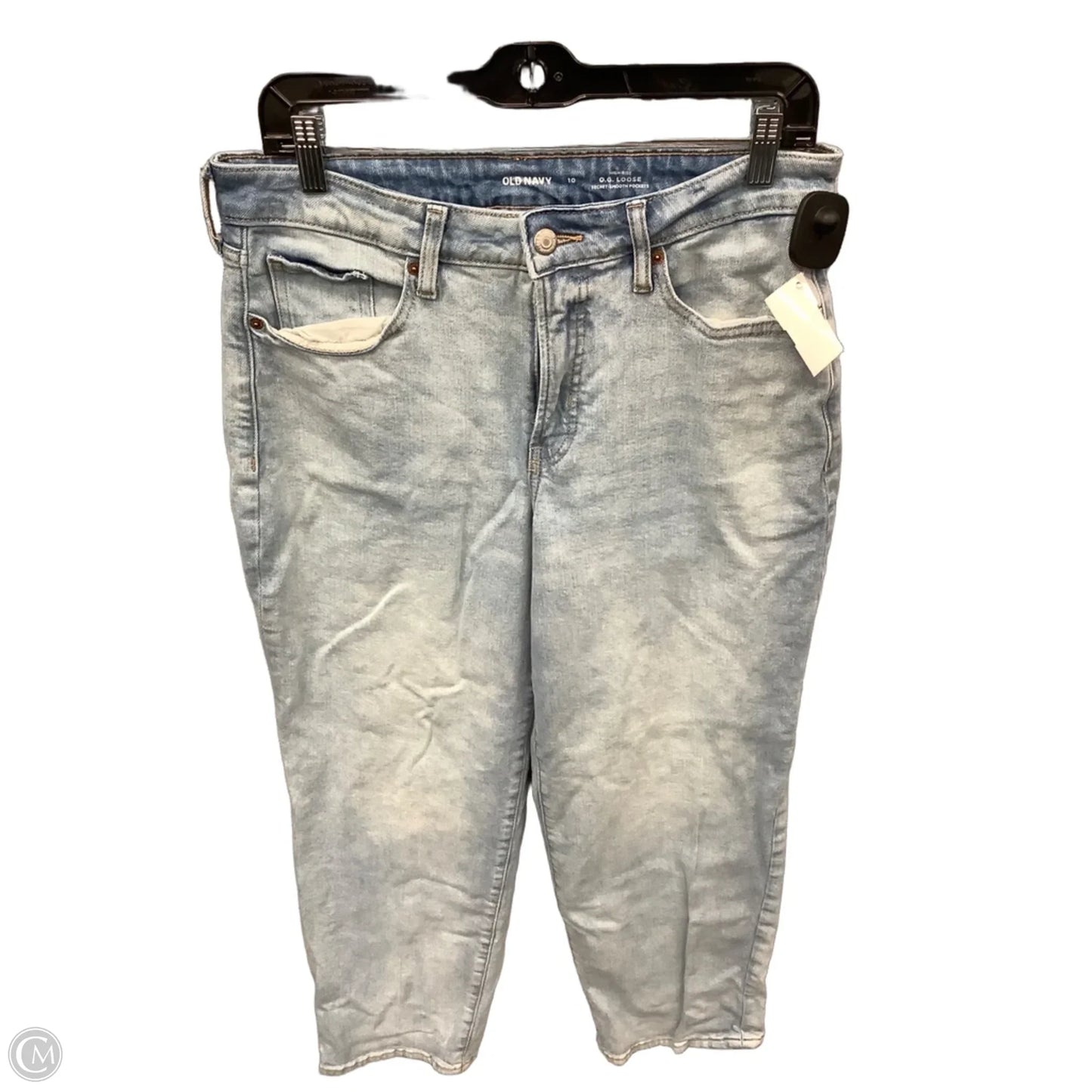 Jeans Straight By Old Navy In Blue Denim, Size: 10