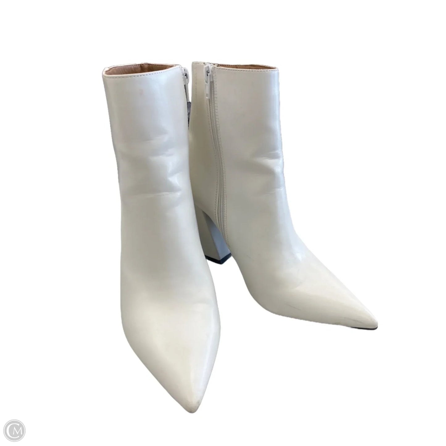 Boots Ankle Heels By Madden Girl In White, Size: 8