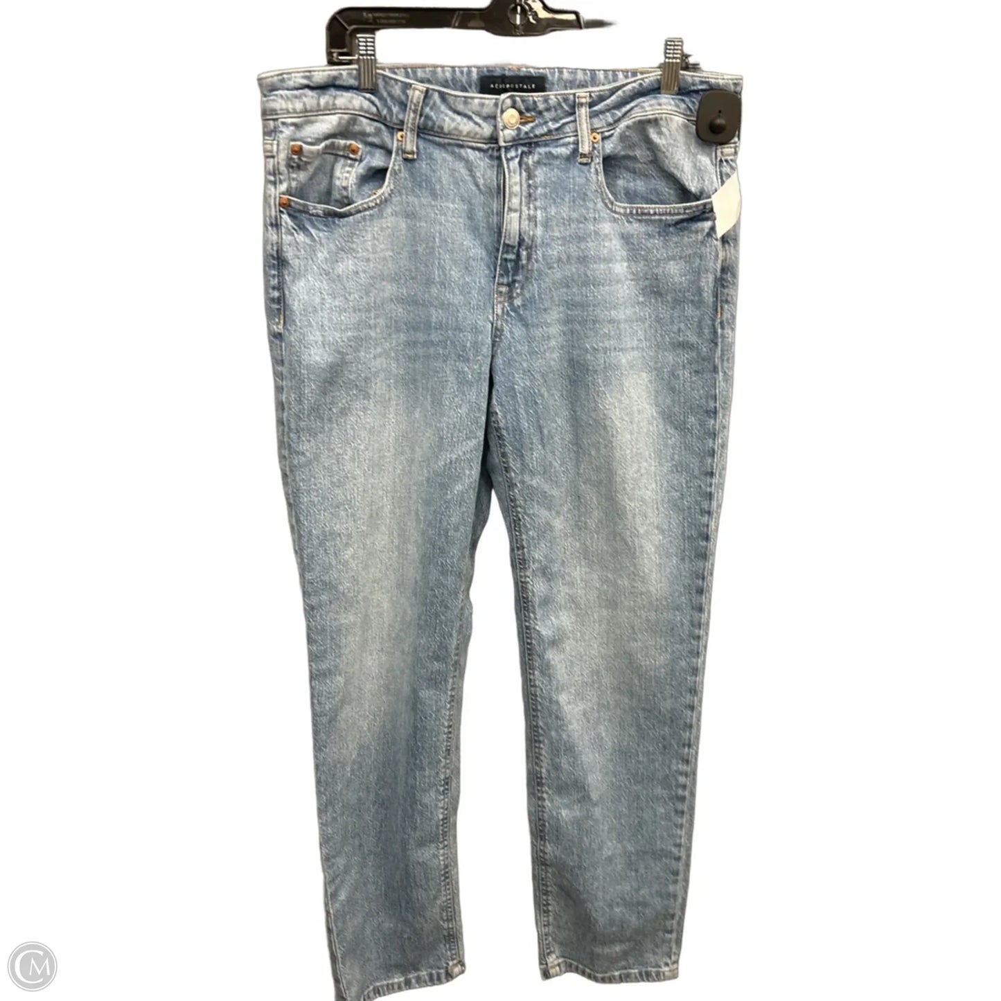 Jeans Straight By Aeropostale In Blue Denim, Size: 14