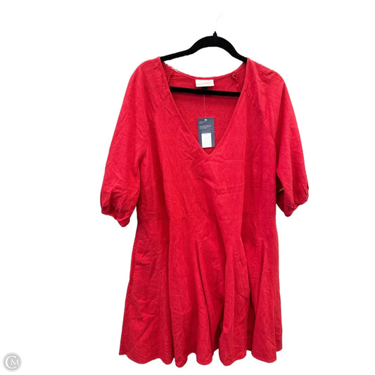 Dress Casual Midi By Universal Thread In Red, Size: Xxl