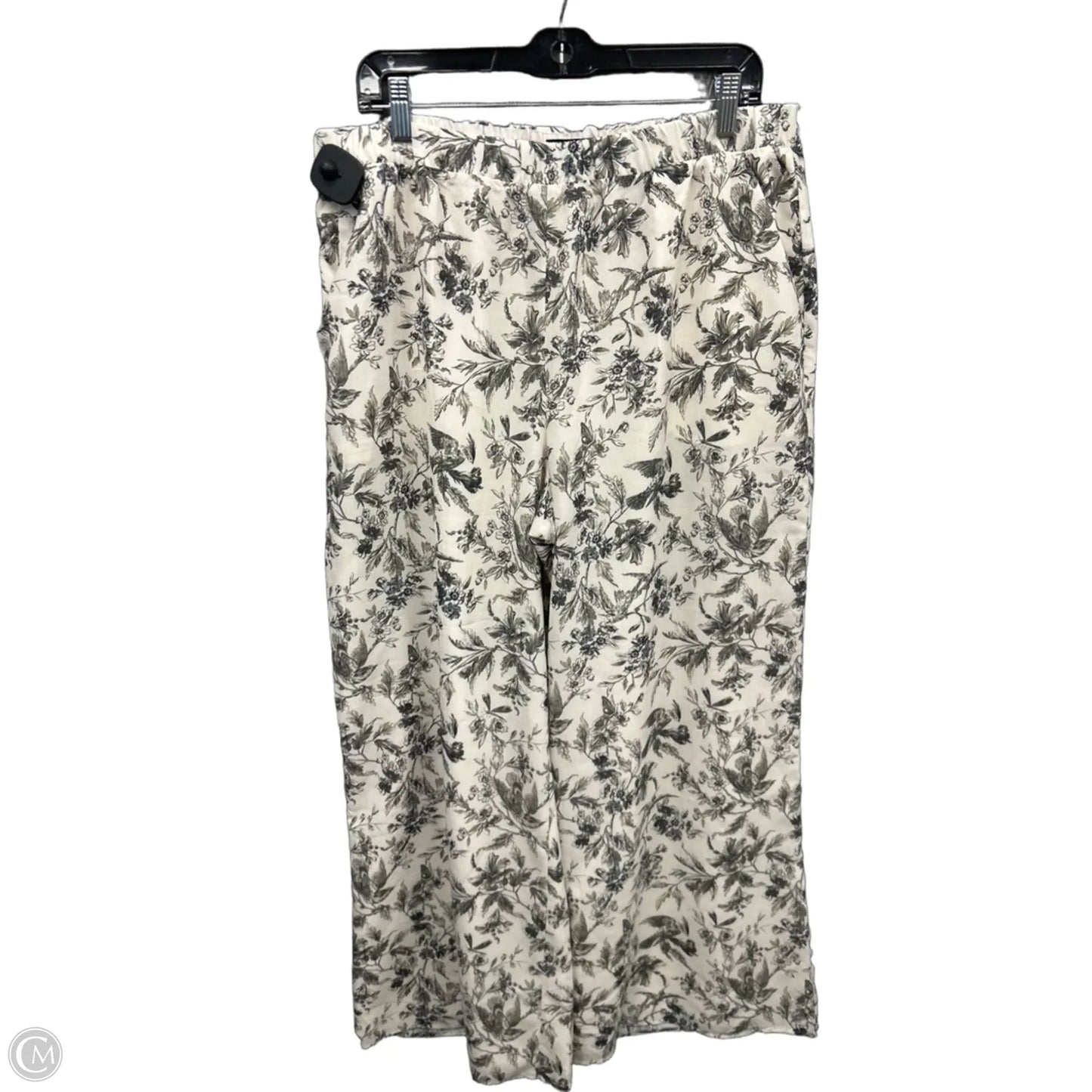 Pants Wide Leg By Express In Cream & Green, Size: 12