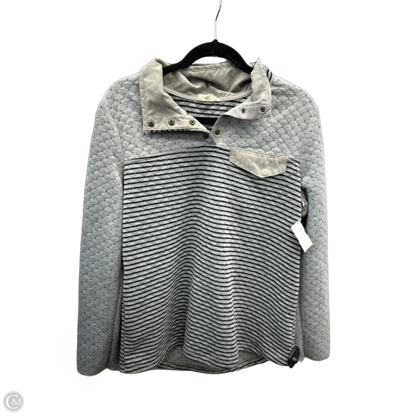 Sweatshirt Collar By Entro In Grey, Size: L