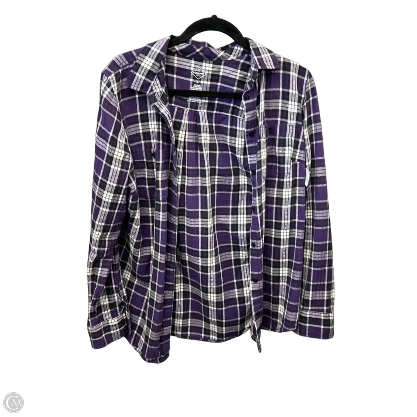 Top Long Sleeve By St Johns Bay In Purple, Size: M