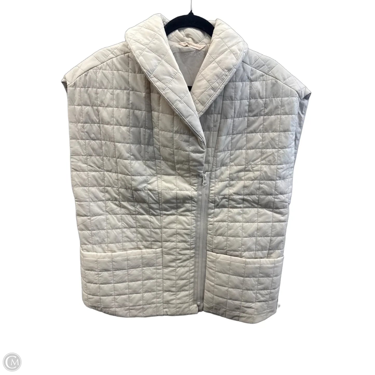 Vest Puffer & Quilted By Soft Surroundings In Tan, Size: L