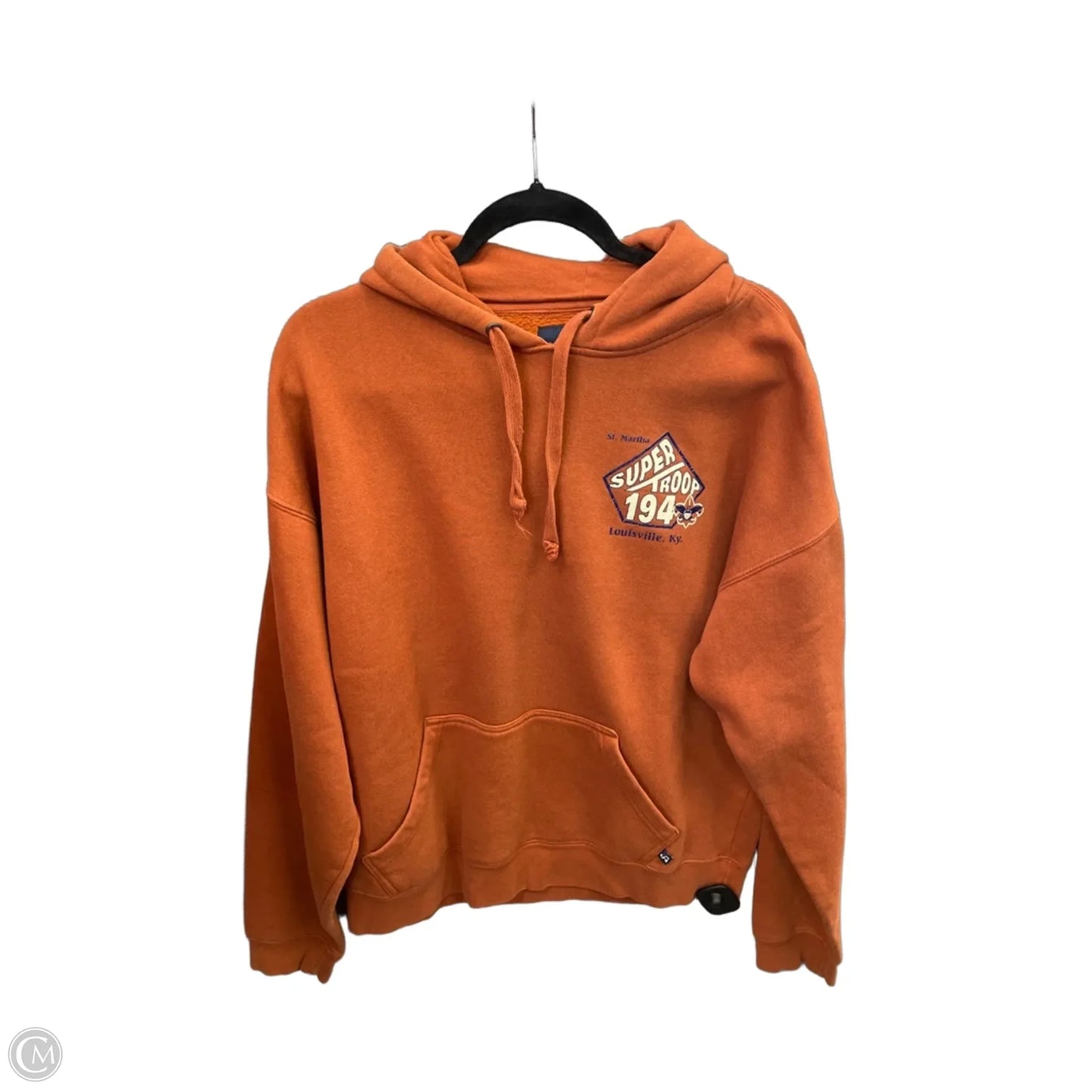 Sweatshirt Hoodie By Clothes Mentor In Orange, Size: L