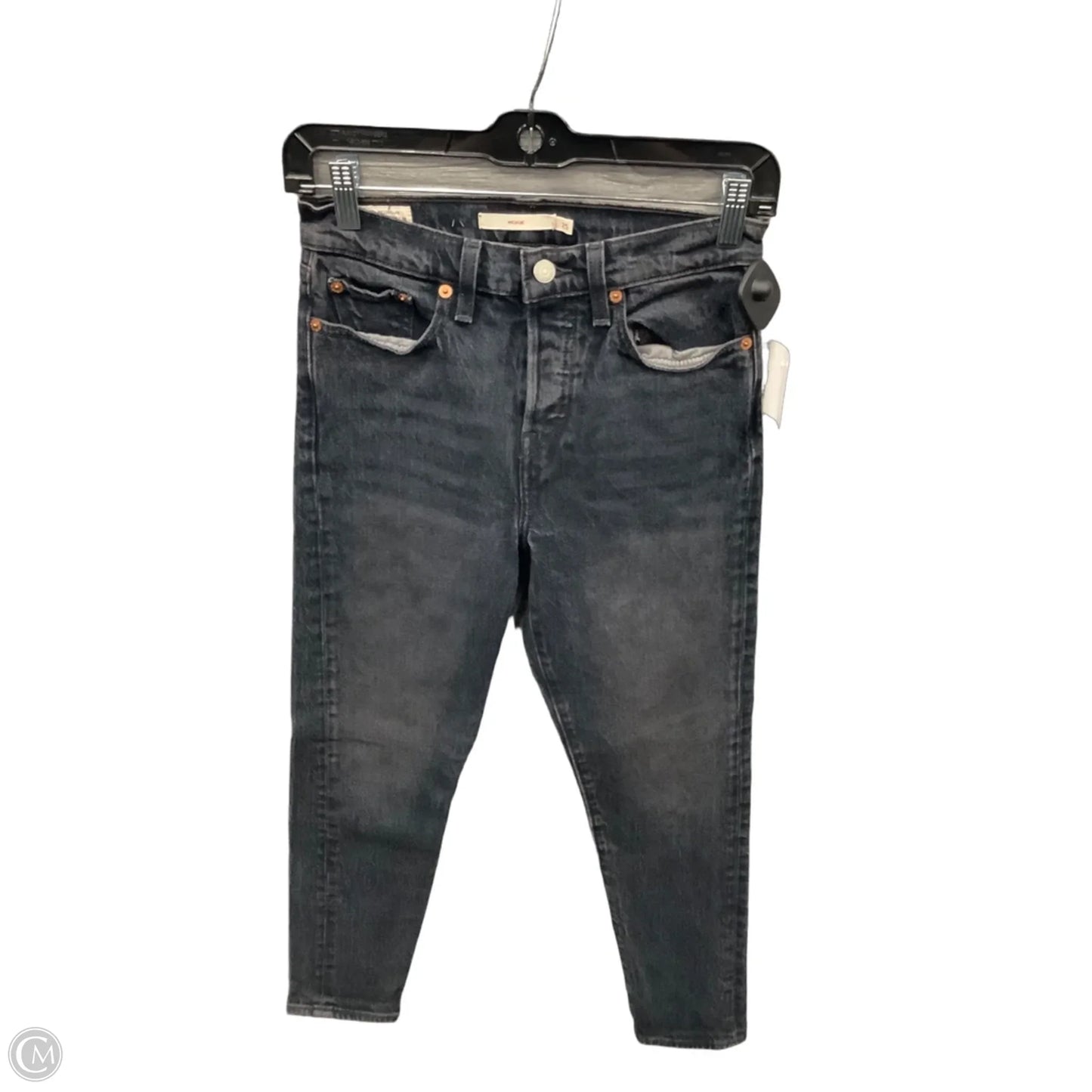 Jeans Skinny By Levis In Black Denim, Size: 2